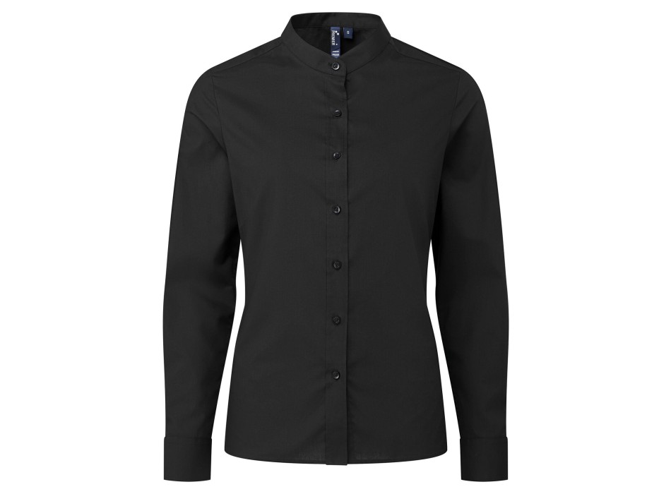 Women's Banded Collar 'Grandad' Shirt FullGadgets.com