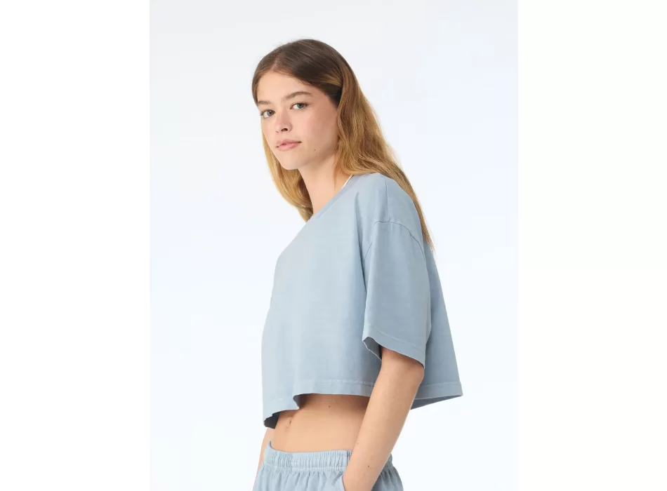 Women's heavyweight washed cropped tee FullGadgets.com