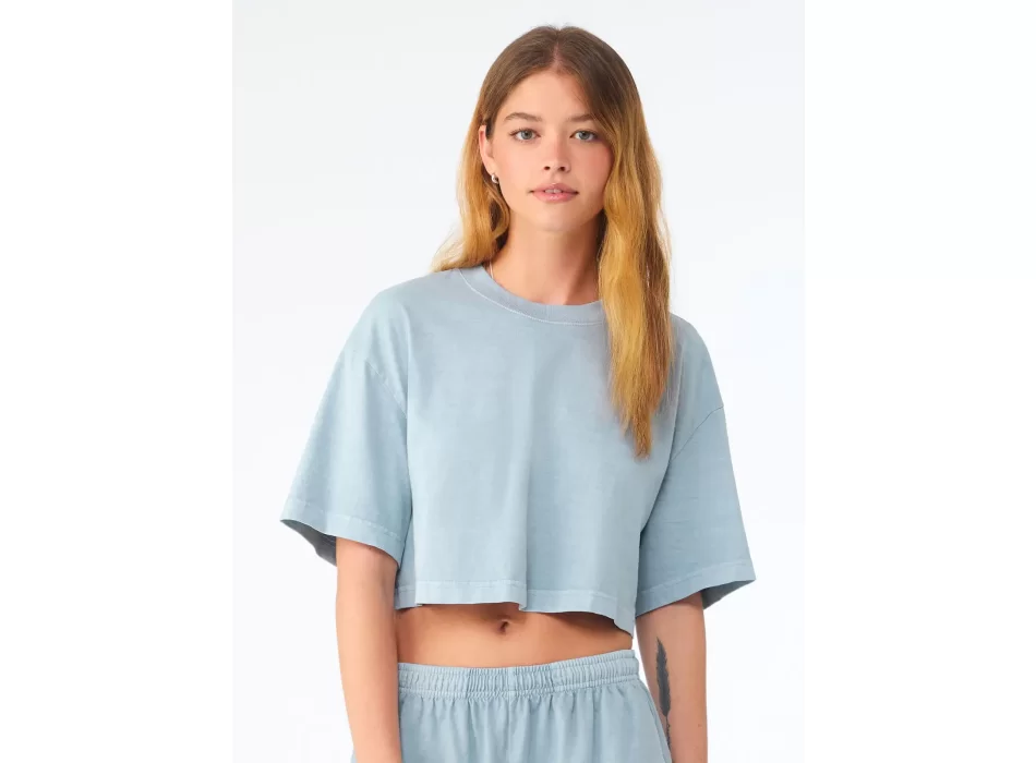 Women's heavyweight washed cropped tee FullGadgets.com