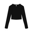 Women’s Micro Rib Long Sleeve Baby Tee FullGadgets.com