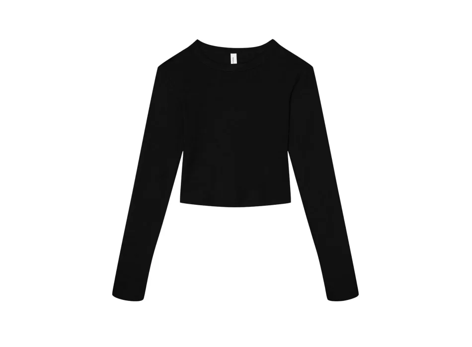 Women’s Micro Rib Long Sleeve Baby Tee FullGadgets.com