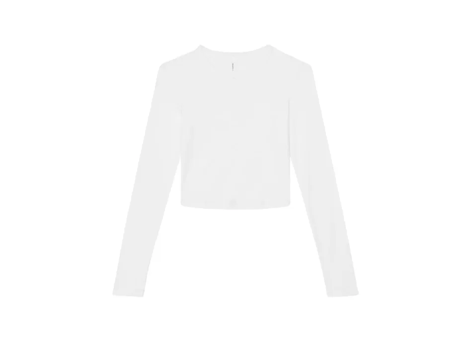 Women’s Micro Rib Long Sleeve Baby Tee FullGadgets.com