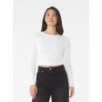Women’s Micro Rib Long Sleeve Baby Tee FullGadgets.com