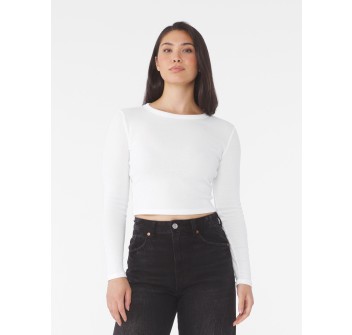 Women’s Micro Rib Long Sleeve Baby Tee FullGadgets.com