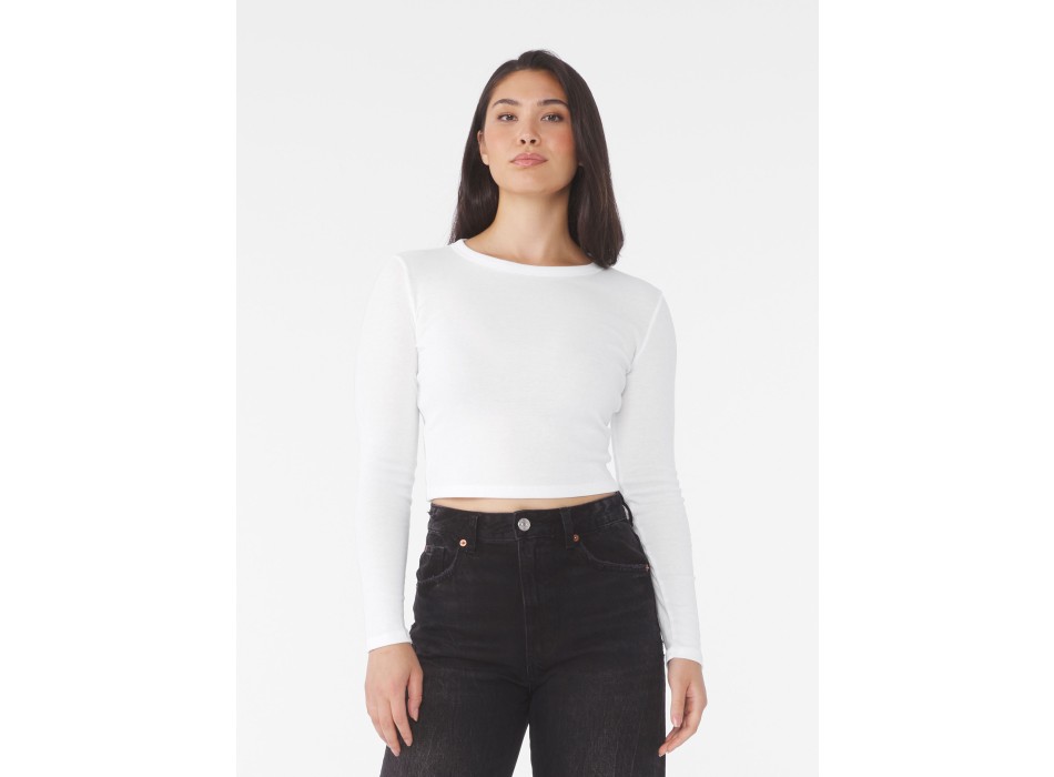 Women’s Micro Rib Long Sleeve Baby Tee FullGadgets.com