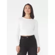 Women’s Micro Rib Long Sleeve Baby Tee FullGadgets.com
