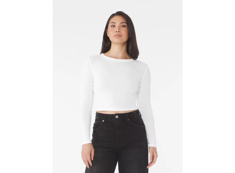 Women’s Micro Rib Long Sleeve Baby Tee FullGadgets.com