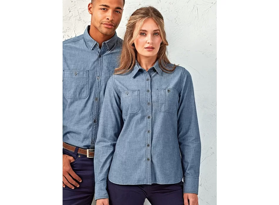 Women's Organic Chambray Fairtrade Shirt FullGadgets.com