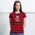 Women'S Stripy Tee 100% Cotone Personalizzabile |Mantis