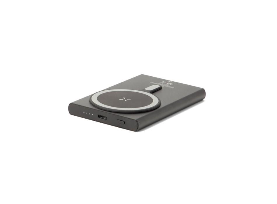 WRIGHT 5. Power bank magnetico con ricarica super rapidain alluminio riciclato e ABS riciclato 5'000 mAh FullGadgets.com