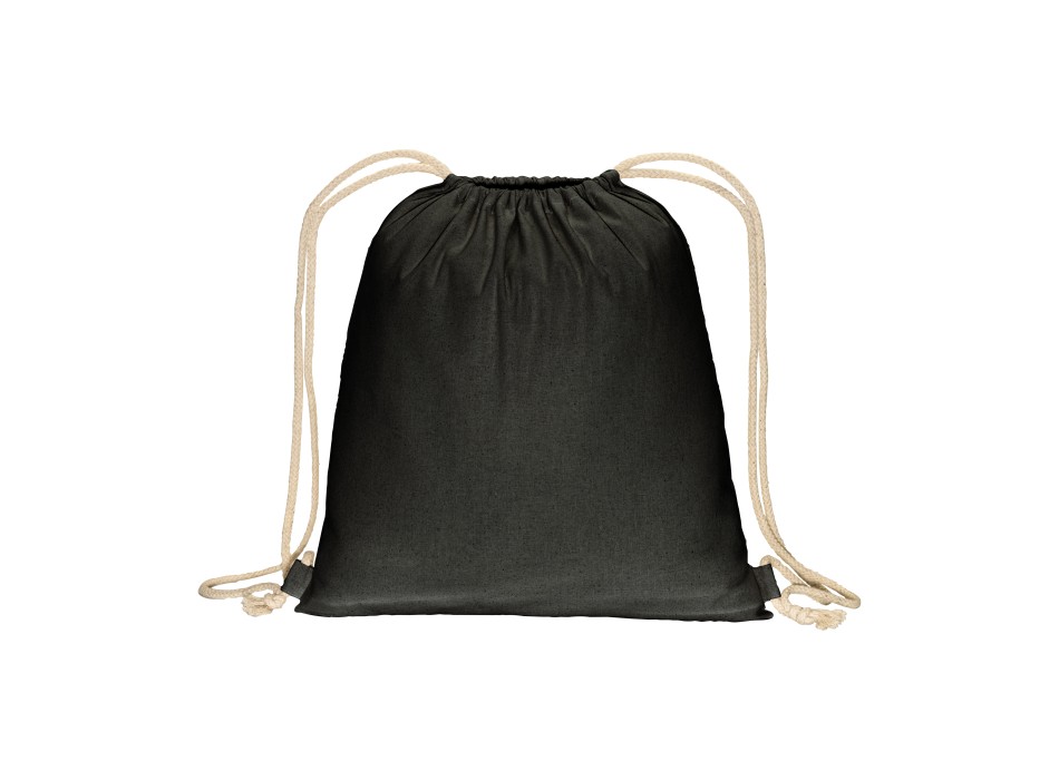Zainetto a tinta unita in cotone riciclato 140 g/m2. Chiusura con doppi cordini FullGadgets.com