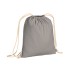Zainetto a tinta unita in cotone riciclato 140 g/m2. Chiusura con doppi cordini