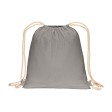 Zainetto a tinta unita in cotone riciclato 140 g/m2. Chiusura con doppi cordini FullGadgets.com
