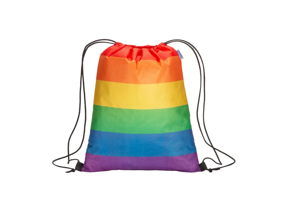 Zainetto arcobaleno in R-PET 70g/m2 con chiusura a strozzo FullGadgets.com