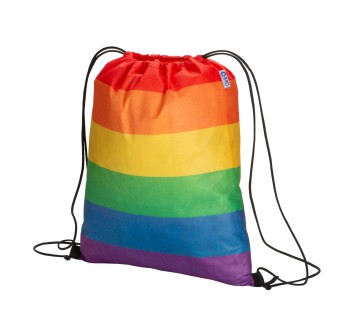 Zainetto arcobaleno in R-PET 70g/m2 con chiusura a strozzo FullGadgets.com