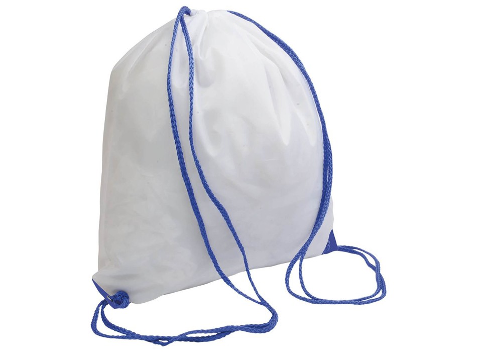 Zainetto bianco in poliestere 210 T con chiusura a strozzo, angoli rinforzati FullGadgets.com