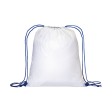 Zainetto bianco in poliestere 210 T con chiusura a strozzo e cordini colorati FullGadgets.com