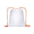 Zainetto bianco in poliestere 210 T con chiusura a strozzo e cordini colorati FullGadgets.com