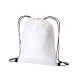 Zainetto bianco in poliestere 210 T con chiusura a strozzo e cordini colorati FullGadgets.com