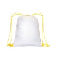 Zainetto bianco in poliestere 210 T con chiusura a strozzo e cordini colorati FullGadgets.com