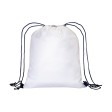 Zainetto bianco in poliestere 210 T con chiusura a strozzo e cordini colorati FullGadgets.com
