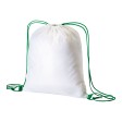 Zainetto bianco in poliestere 210 T con chiusura a strozzo e cordini colorati FullGadgets.com
