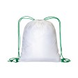 Zainetto bianco in poliestere 210 T con chiusura a strozzo e cordini colorati FullGadgets.com