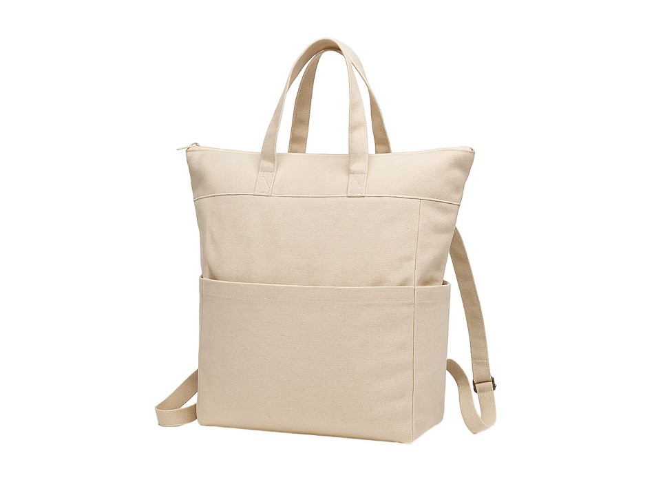 Zainetto cotone 340 g/m2. Manici corti e due tasche laterali porta bottiglie FullGadgets.com