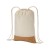 Zainetto In Cotone 135 G/M2 Personalizzabile Con Chiusura A Strozzo, Base In Sughero