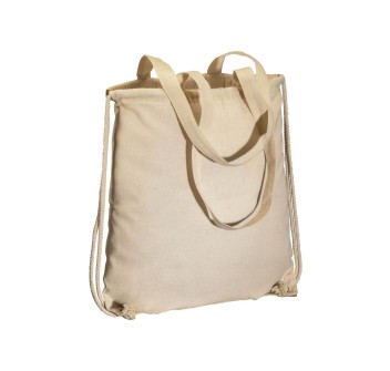 Zainetto in cotone 135 g/m2, con chiusura a strozzo e manici FullGadgets.com