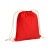 Zainetto in cotone 180 g/m2, con chiusura a strozzo
