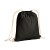 Zainetto in cotone 180 g/m2, con chiusura a strozzo