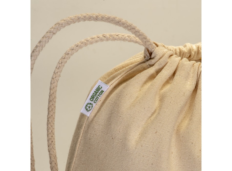 Zainetto in cotone biologico 220 g/m2, con chiusura a strozzo FullGadgets.com