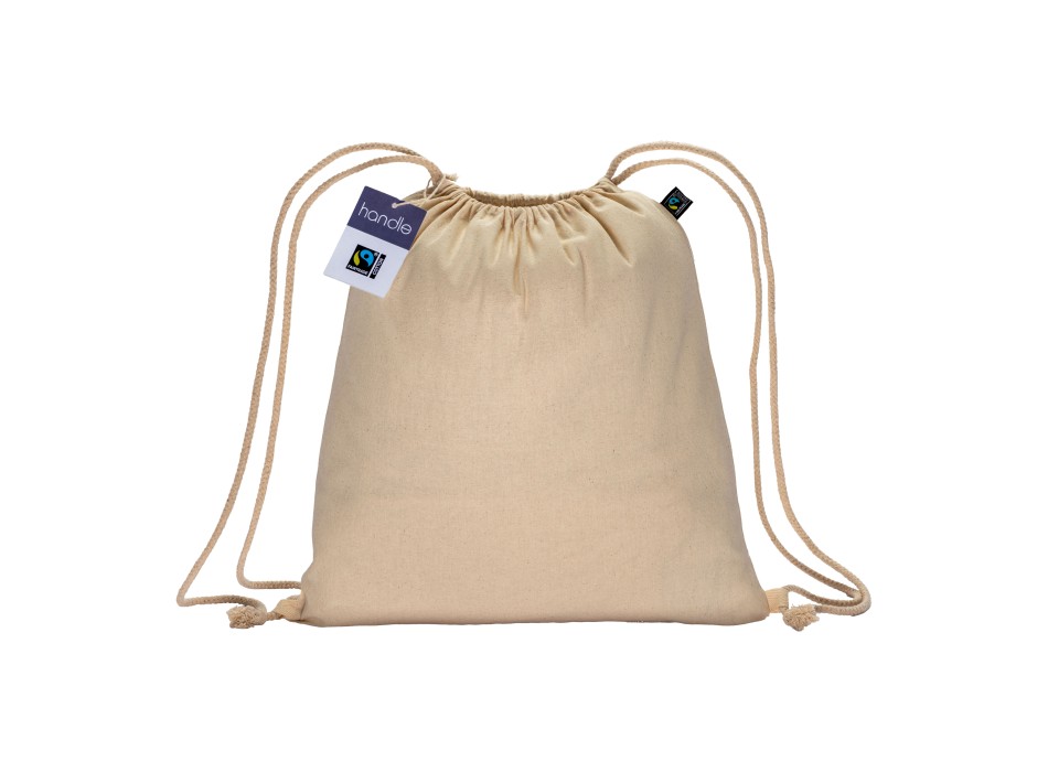 Zainetto in cotone FAIRTRADE ® 140 g/m2 con chiusura a strozzo FullGadgets.com