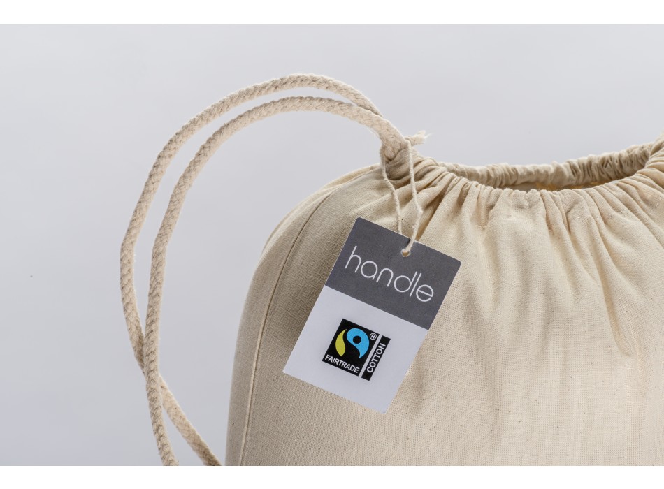 Zainetto in cotone FAIRTRADE ® 140 g/m2 con chiusura a strozzo FullGadgets.com