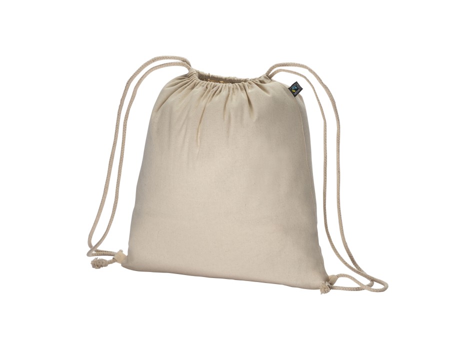 Zainetto in cotone FAIRTRADE ® 140 g/m2 con chiusura a strozzo FullGadgets.com