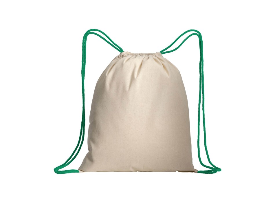 Zainetto in cotone naturale con chiusura a strozzo e cordini colorati FullGadgets.com
