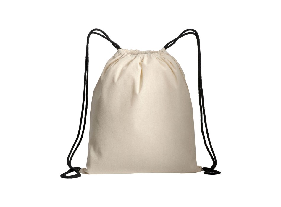 Zainetto in cotone naturale con chiusura a strozzo e cordini colorati FullGadgets.com