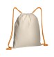 Zainetto in cotone naturale con chiusura a strozzo e cordini colorati FullGadgets.com