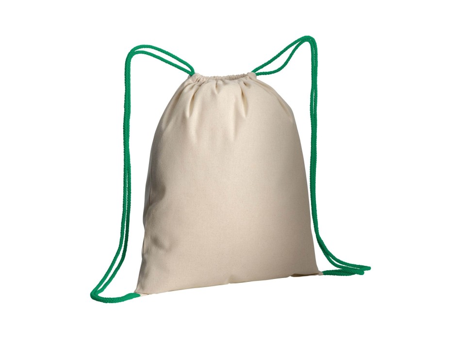 Zainetto in cotone naturale con chiusura a strozzo e cordini colorati FullGadgets.com