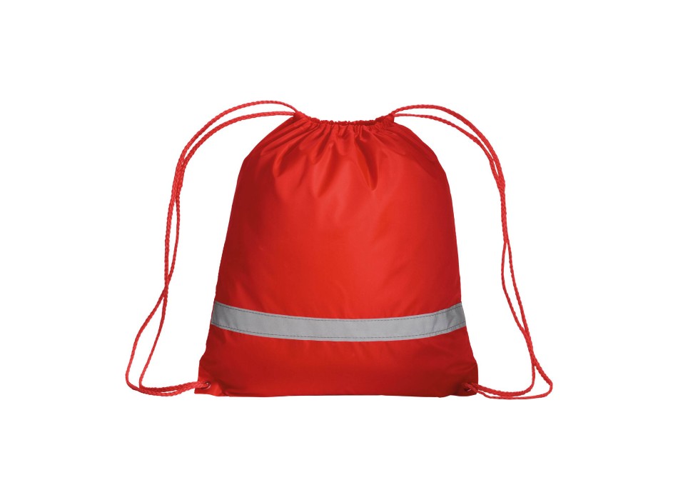 Zainetto in poliestere 210T con banda catarifrangente, chiusura a strozzo FullGadgets.com