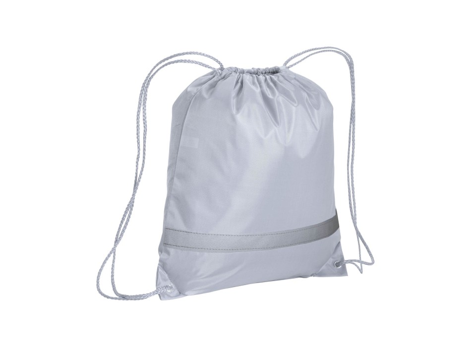 Zainetto in poliestere 210T con banda catarifrangente, chiusura a strozzo FullGadgets.com