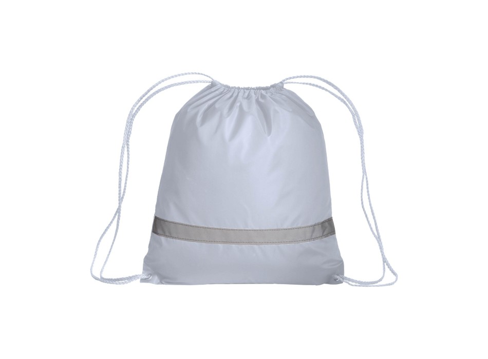 Zainetto in poliestere 210T con banda catarifrangente, chiusura a strozzo FullGadgets.com