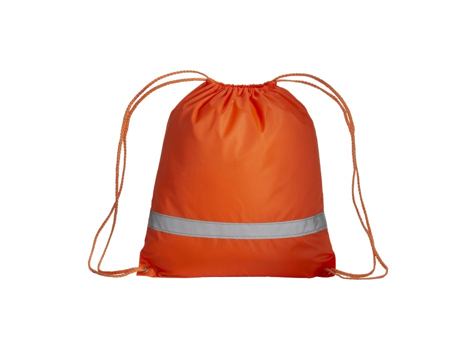 Zainetto in poliestere 210T con banda catarifrangente, chiusura a strozzo FullGadgets.com