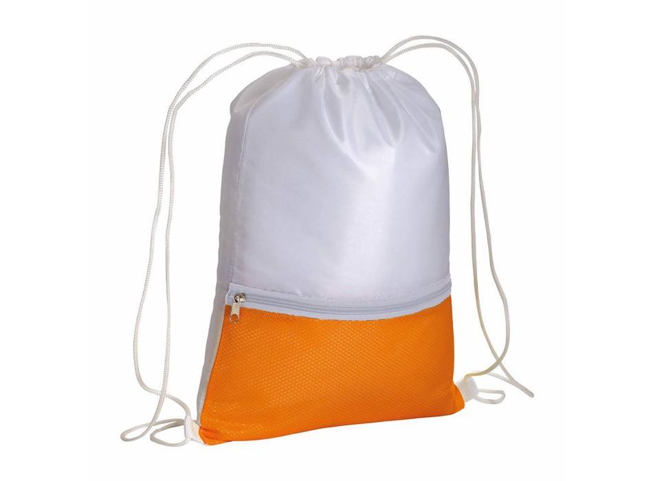 Zainetto in poliestere 210T con tasca zip colorata e chiusura a strozzo FullGadgets.com