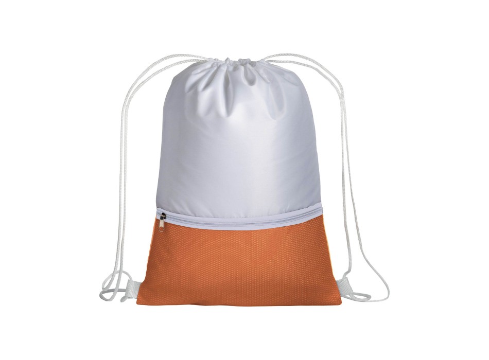 Zainetto in poliestere 210T con tasca zip colorata e chiusura a strozzo FullGadgets.com