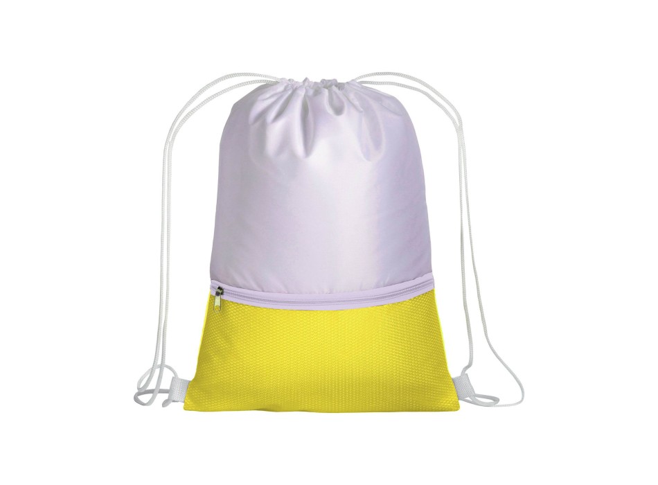 Zainetto in poliestere 210T con tasca zip colorata e chiusura a strozzo FullGadgets.com