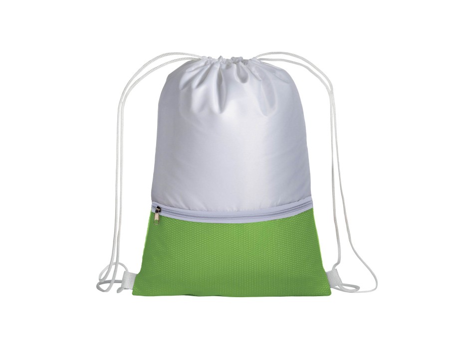 Zainetto in poliestere 210T con tasca zip colorata e chiusura a strozzo FullGadgets.com