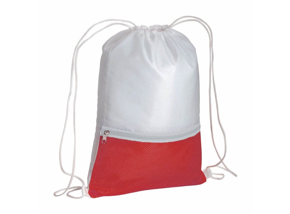 Zainetto in poliestere 210T con tasca zip colorata e chiusura a strozzo FullGadgets.com