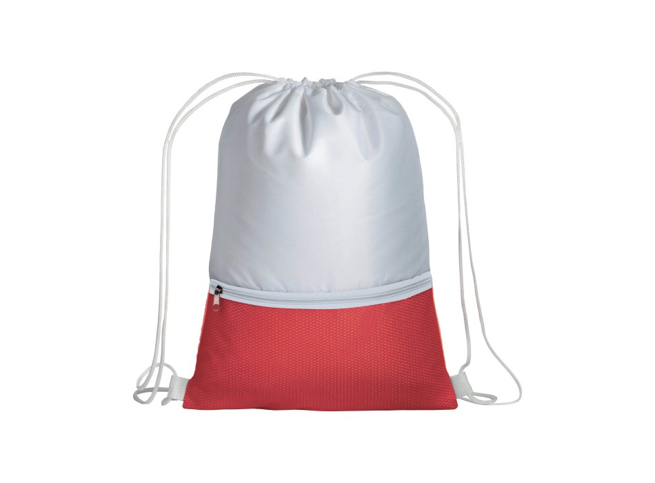 Zainetto in poliestere 210T con tasca zip colorata e chiusura a strozzo FullGadgets.com